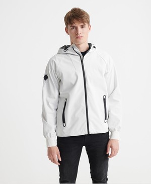 Superdry Echo Beach Cagoule Férfi Kabát Fehér | YRXEV5746